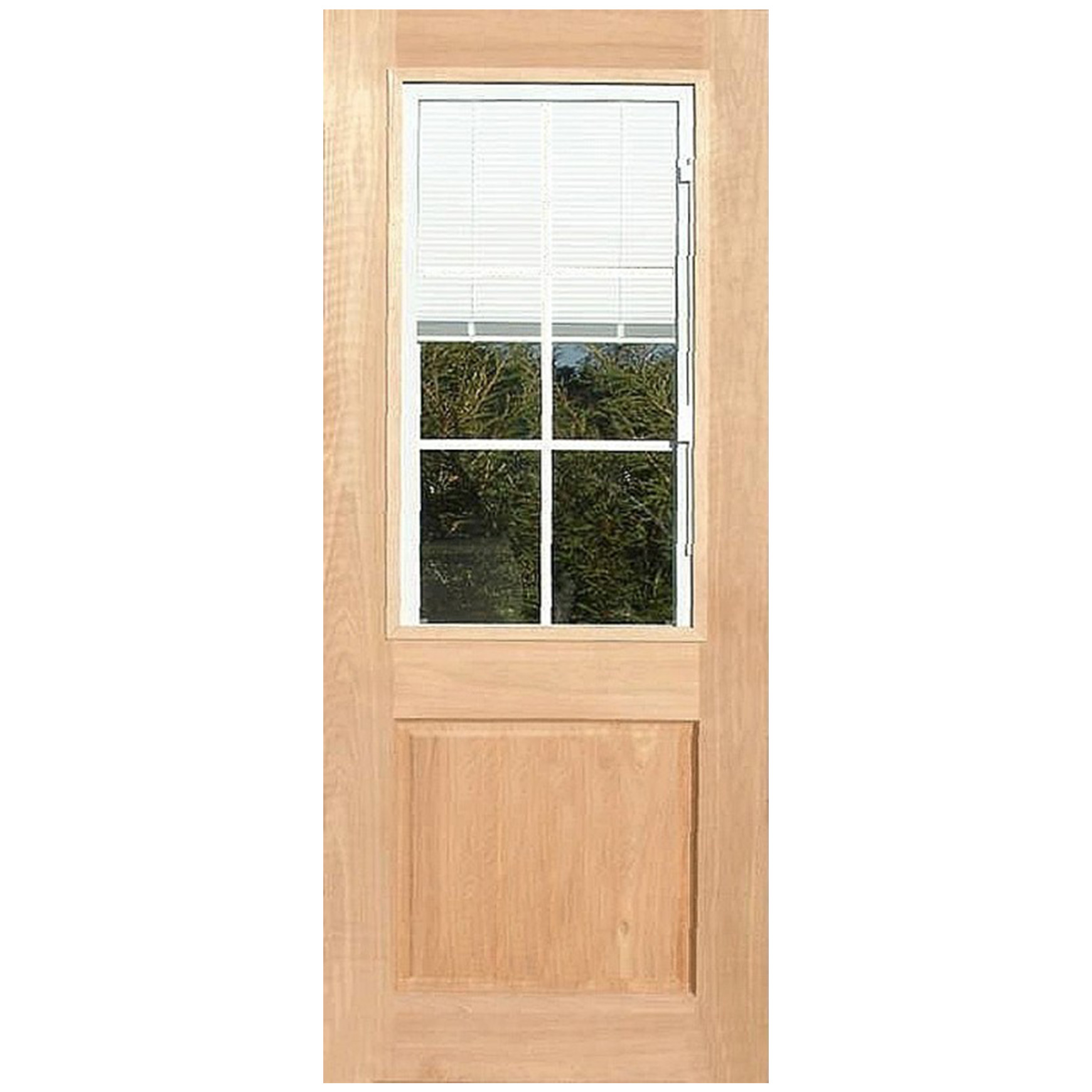 Half French 6L 1P Solid Timber Door with Venetian