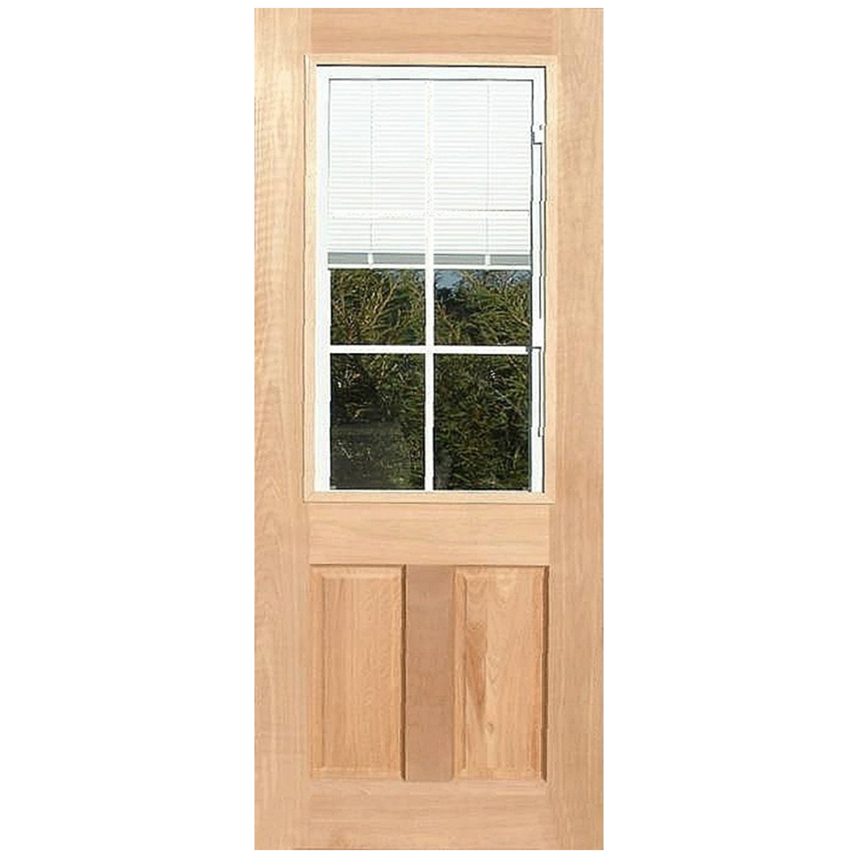 Half French 6L 2P Solid Timber Door with Venetian