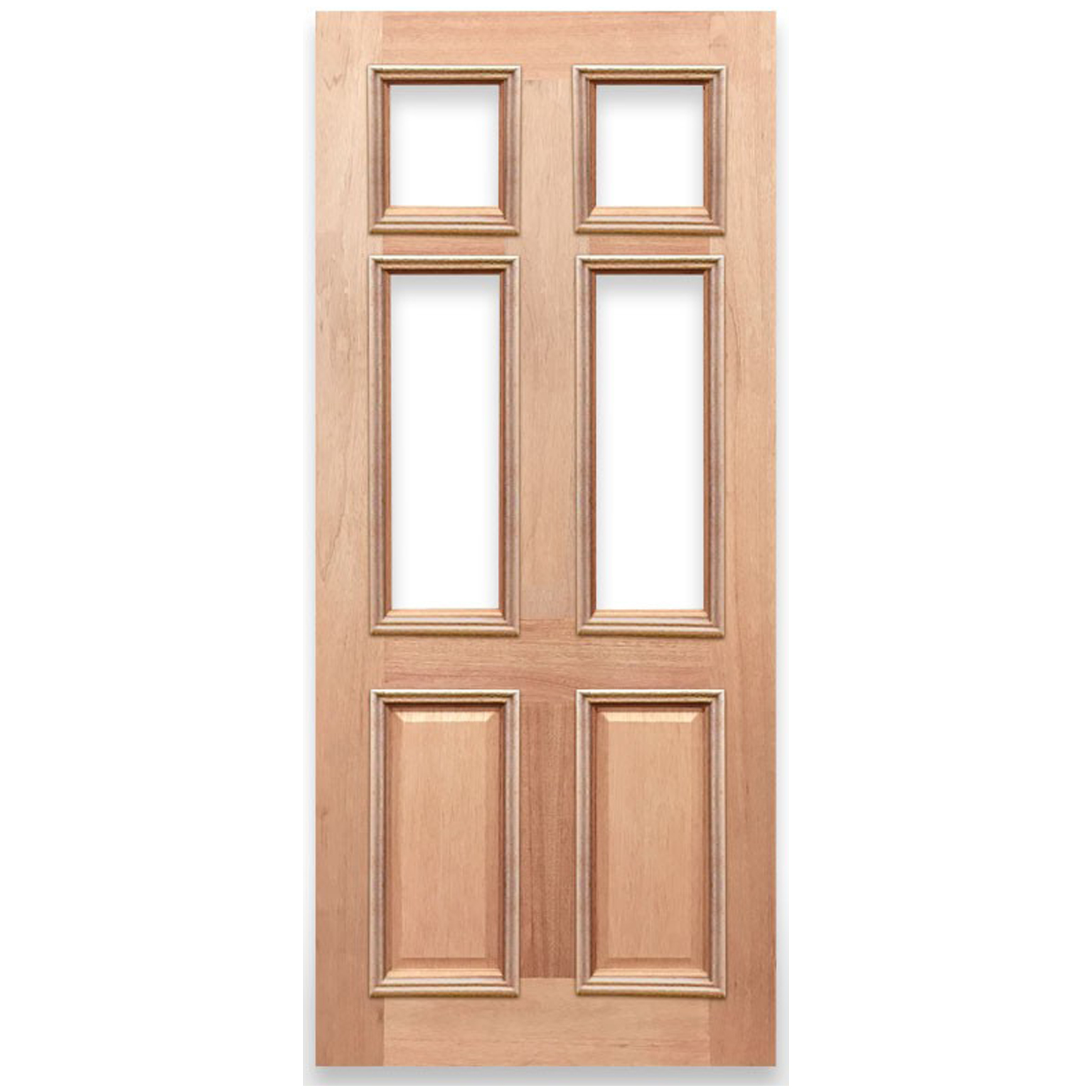 Colonial 6P-4G Solid Timber Door HM