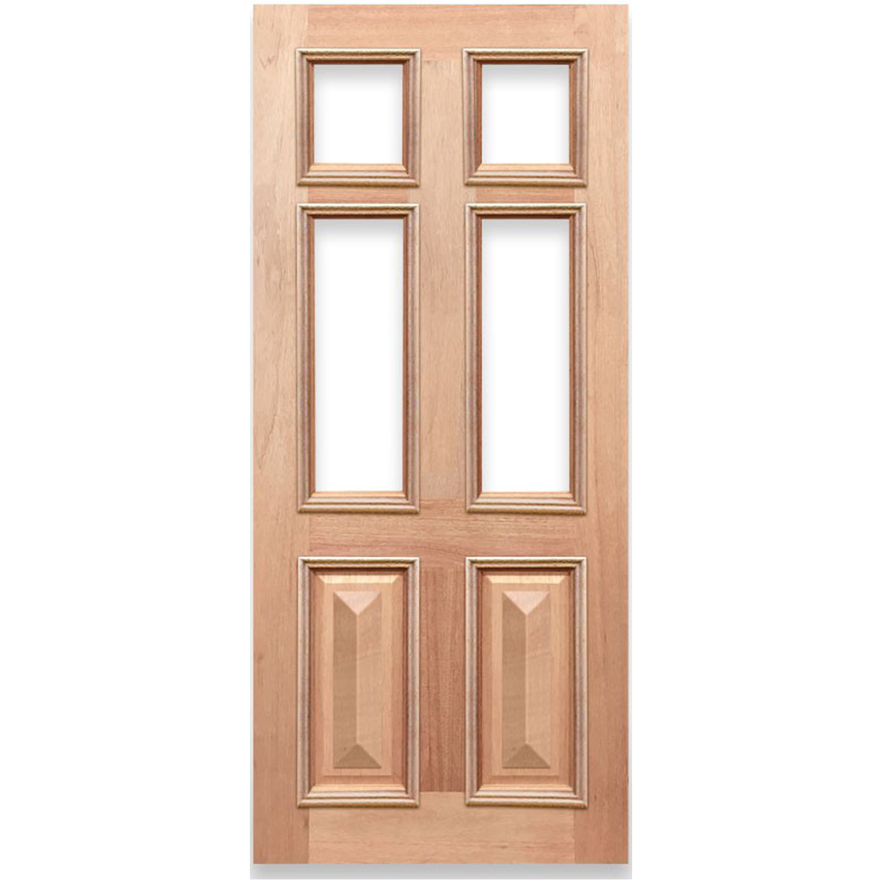 Colonial 6P-4G Solid Timber Door HMCB