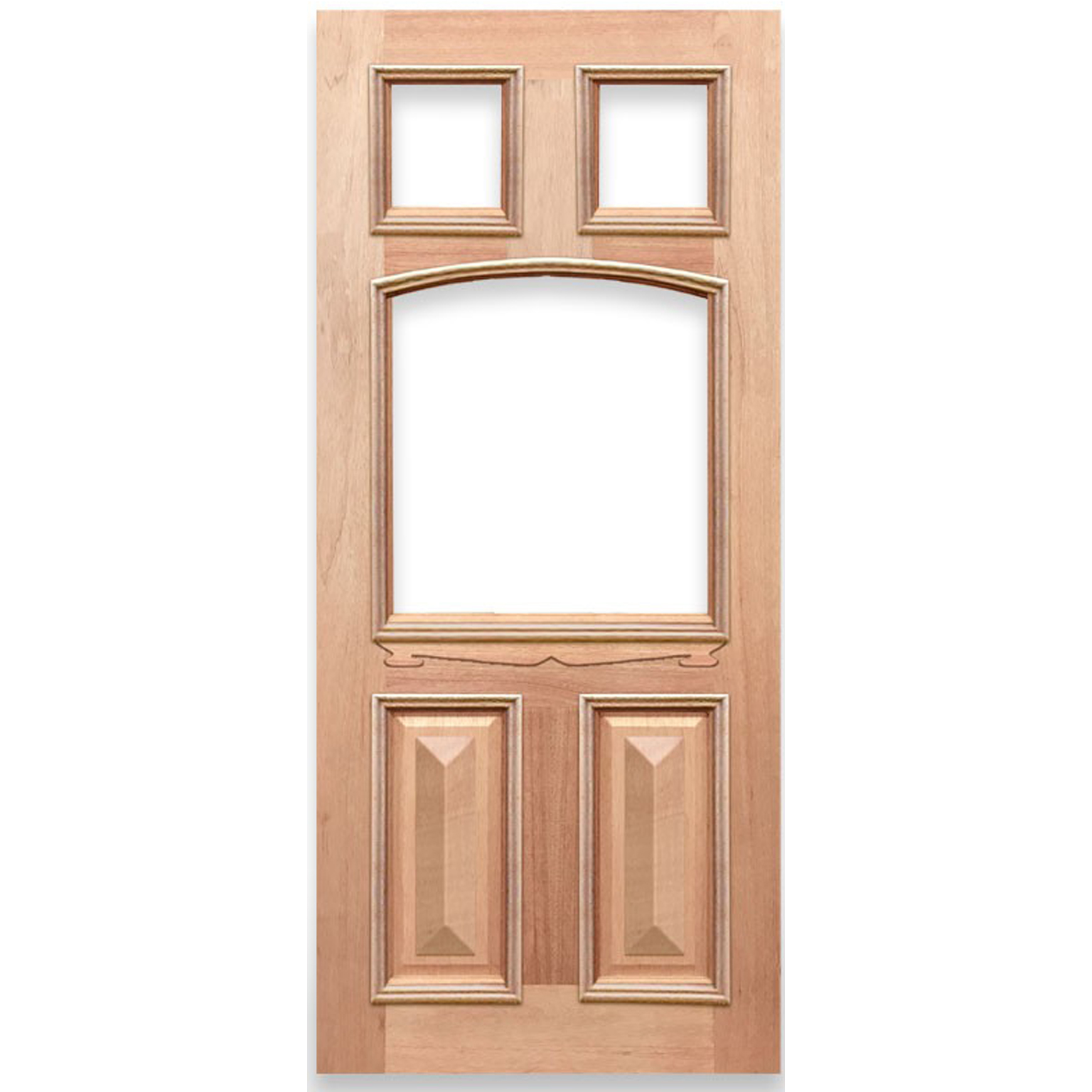 Federation Curve Top GL Solid Timber Door HMCB